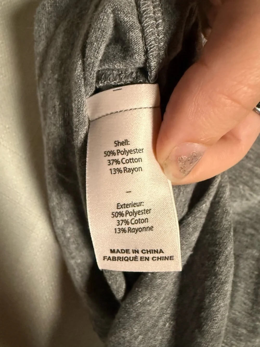 Cinq À Sept Brielle Tee in Grey with Blue and Clear Rhinestones Size XS - Picture 7 of 9